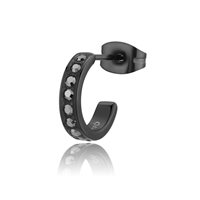 Earrings Sagapo Man in Steel SNP38